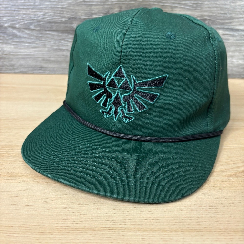 Zelda Hat Cap Snap Back Green Black Rope One Size Adjustable‎